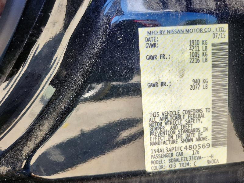 Aukcja sprzedaży 2015 Nissan Altima, vin: 1N4AL3AP1FC480569, numer aukcji: 63766906