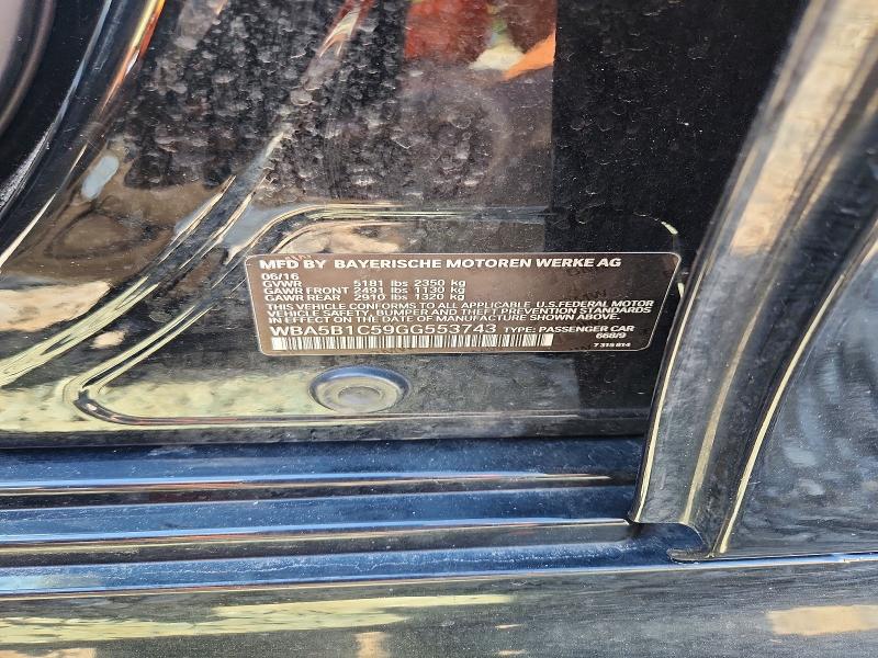 Aukcja sprzedaży 2016 Bmw 535, vin: WBA5B1C59GG553743, numer aukcji: 66886666