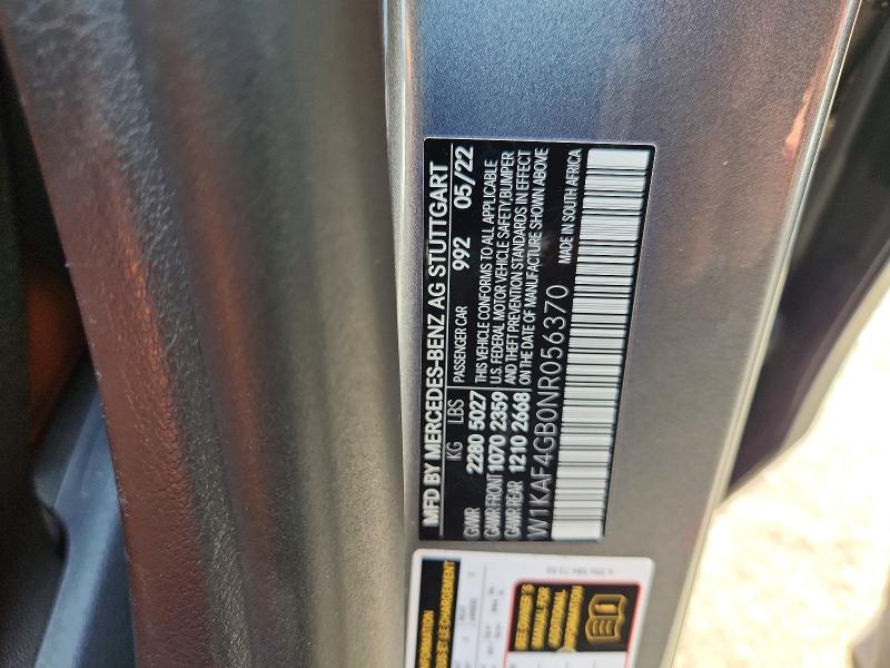 Aukcja sprzedaży 2022 Mercedes-benz C, vin: W1KAF4GB0NR056370, numer aukcji: 64301736