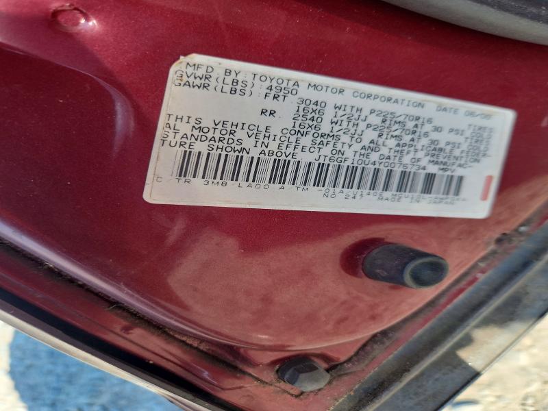 Aukcja sprzedaży 2000 Lexus Rx, vin: JT6GF10U4Y0076734, numer aukcji: 65282256