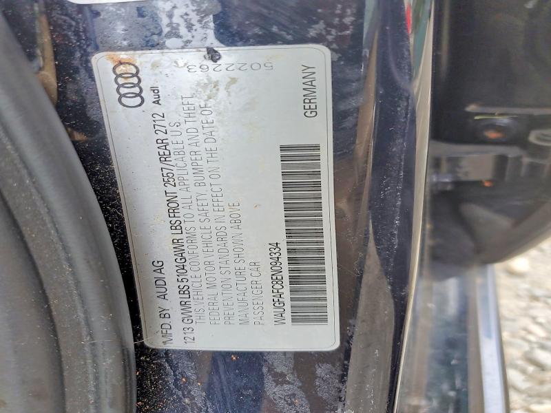 2014 Audi A6 მანქანა იყიდება აუქციონზე, vin: WAUGFAFC8EN094334, აუქციონის ნომერი: 66104416