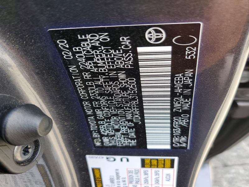 Продажа на аукционе авто 2020 Toyota Prius Prime, vin: JTDKARFP8L3152500, номер лота: 65111496