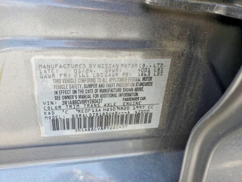 Aukcja sprzedaży 2024 Nissan Sentra, vin: 3N1AB8CV8RY280437, numer aukcji: 64940286