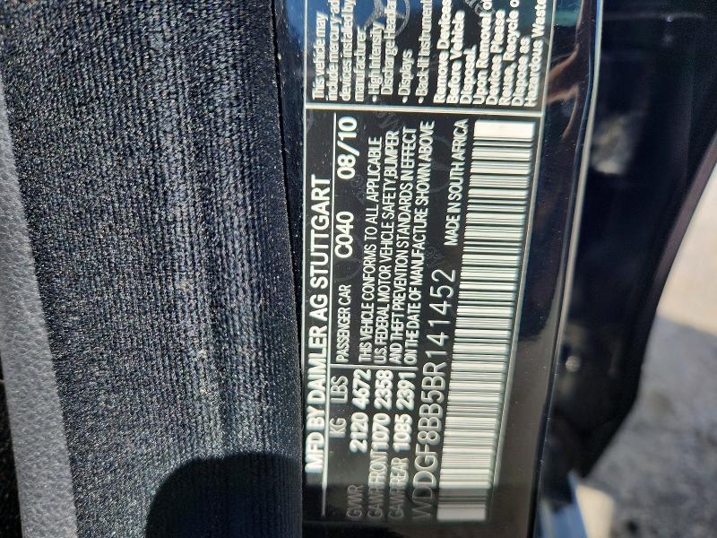 Auction sale of the 2011 Mercedes-benz C, vin: WDDGF8BB5BR141452, lot number: 62769426