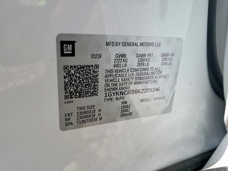 Aukcja sprzedaży 2019 Cadillac Xt5, vin: 1GYKNCRS6KZ205346, numer aukcji: 64152306
