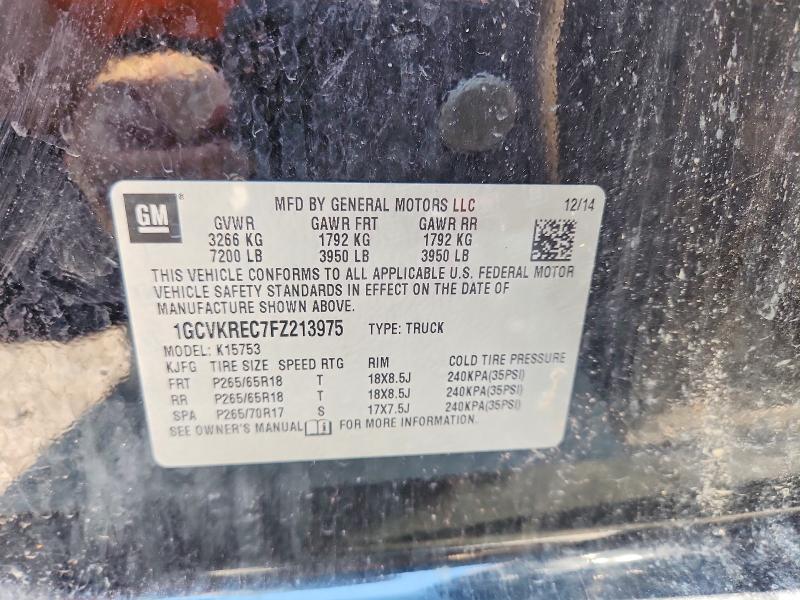 Aukcja sprzedaży 2015 Chevrolet Silverado, vin: 1GCVKREC7FZ213975, numer aukcji: 64143166