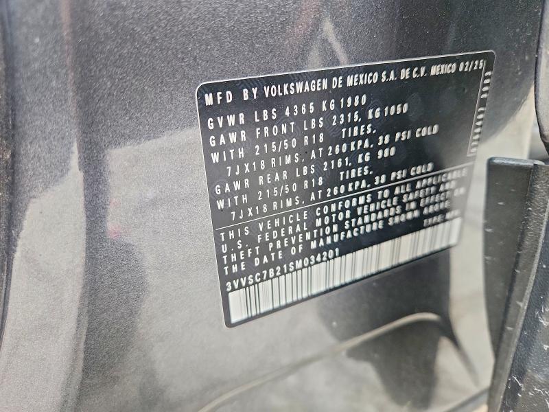 Aukcja sprzedaży 2025 Volkswagen Taos, vin: 3VVSC7B21SM034201, numer aukcji: 63016266
