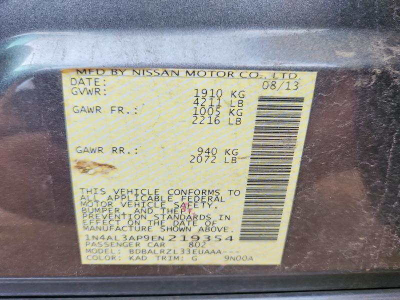 Aukcja sprzedaży 2014 Nissan Altima, vin: 1N4AL3AP9EN219354, numer aukcji: 66275836