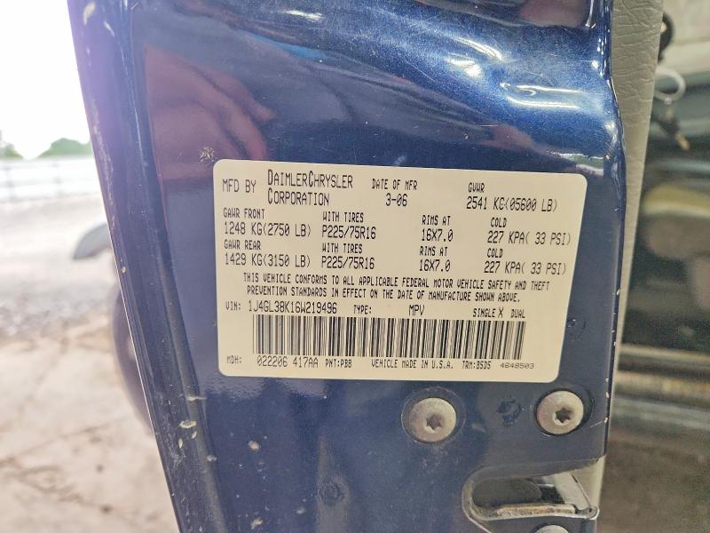 Продажа на аукционе авто 2006 Jeep Liberty, vin: 1J4GL38K16W219496, номер лота: 64367336