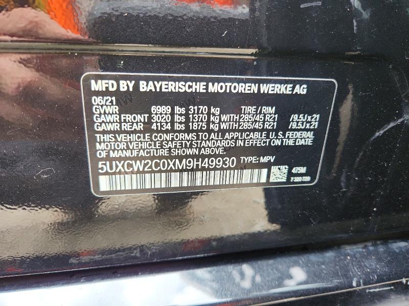 Aukcja sprzedaży 2021 Bmw X7, vin: 5UXCW2C0XM9H49930, numer aukcji: 66957406