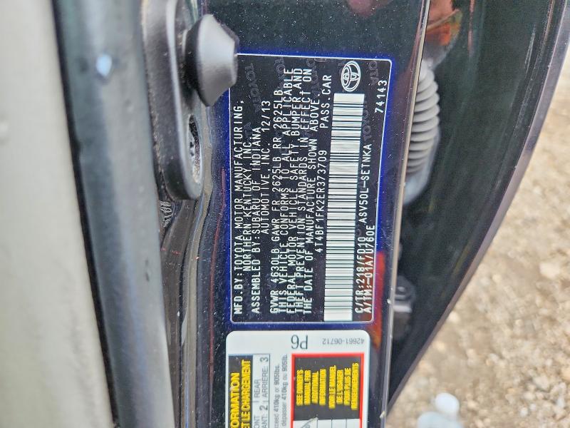 2014 Toyota Camry მანქანა იყიდება აუქციონზე, vin: 4T4BF1FK2ER373709, აუქციონის ნომერი: 64654626