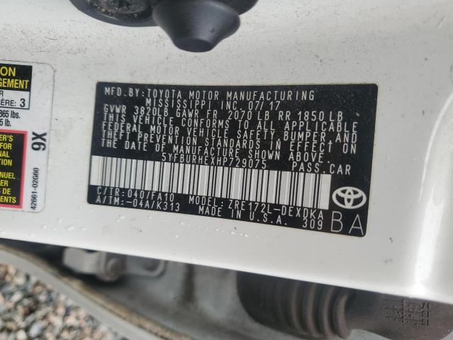 Продажа на аукционе авто 2017 Toyota Corolla, vin: 5YFBURHEXHP729075, номер лота: 63492126