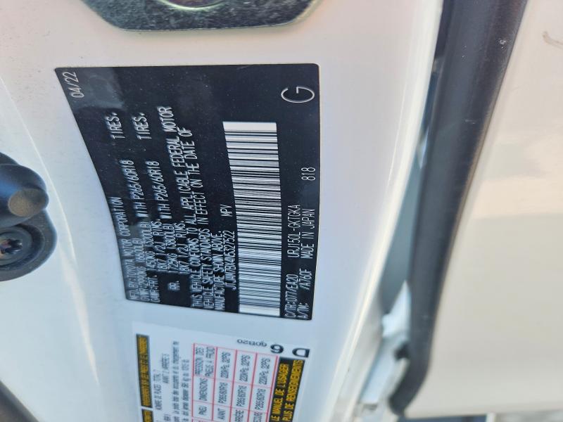 Aukcja sprzedaży 2022 Lexus Gx, vin: JTJAM7BX4N5327522, numer aukcji: 63786176