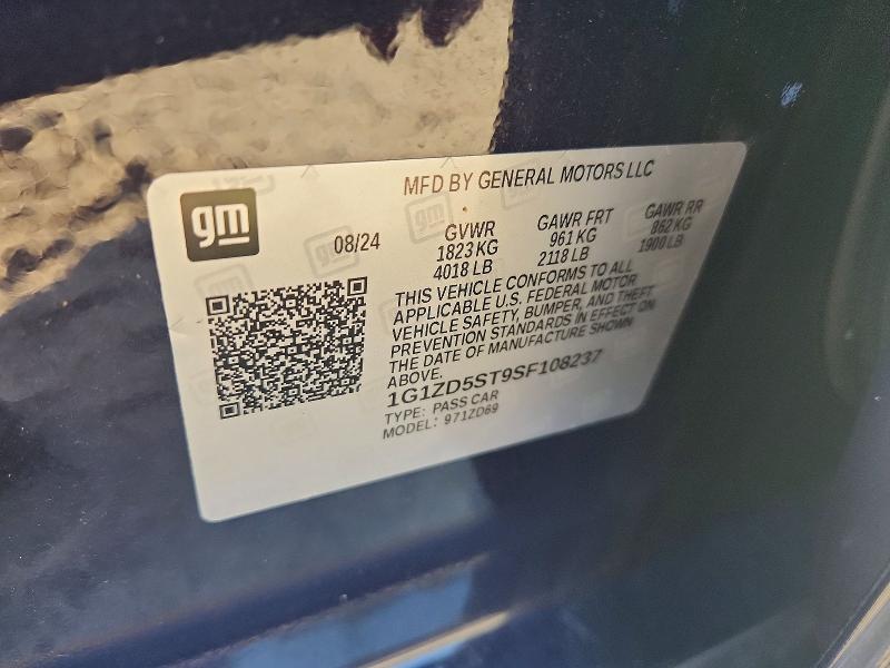 Aukcja sprzedaży 2025 Chevrolet Malibu, vin: 1G1ZD5ST9SF108237, numer aukcji: 66223466