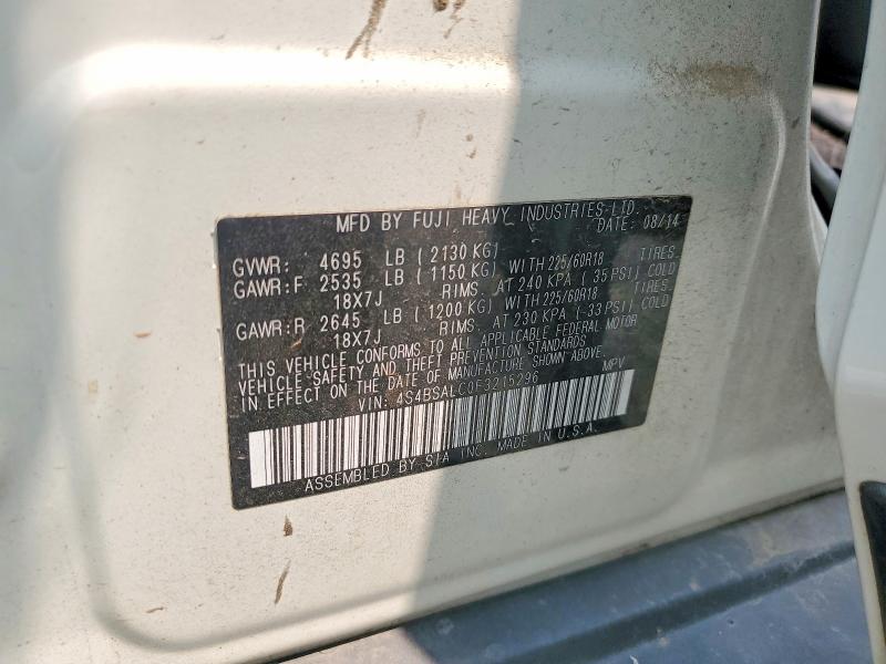 Aukcja sprzedaży 2015 Subaru Outback, vin: 4S4BSALC0F3215296, numer aukcji: 67002646