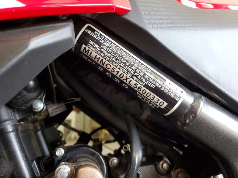 Продажа на аукционе авто 2020 Honda Cbr300, vin: MLHNC510XL5600330, номер лота: 65480686
