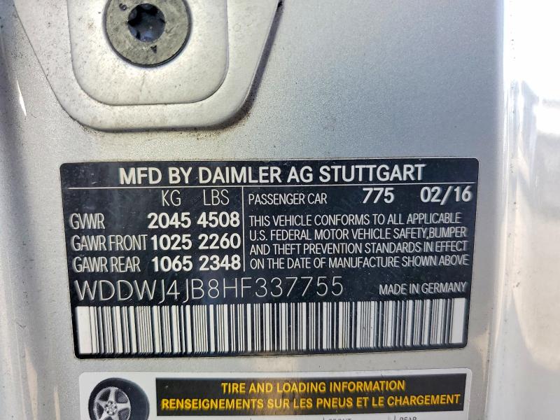 Aukcja sprzedaży 2017 Mercedes-benz C, vin: WDDWJ4JB8HF337755, numer aukcji: 65852616