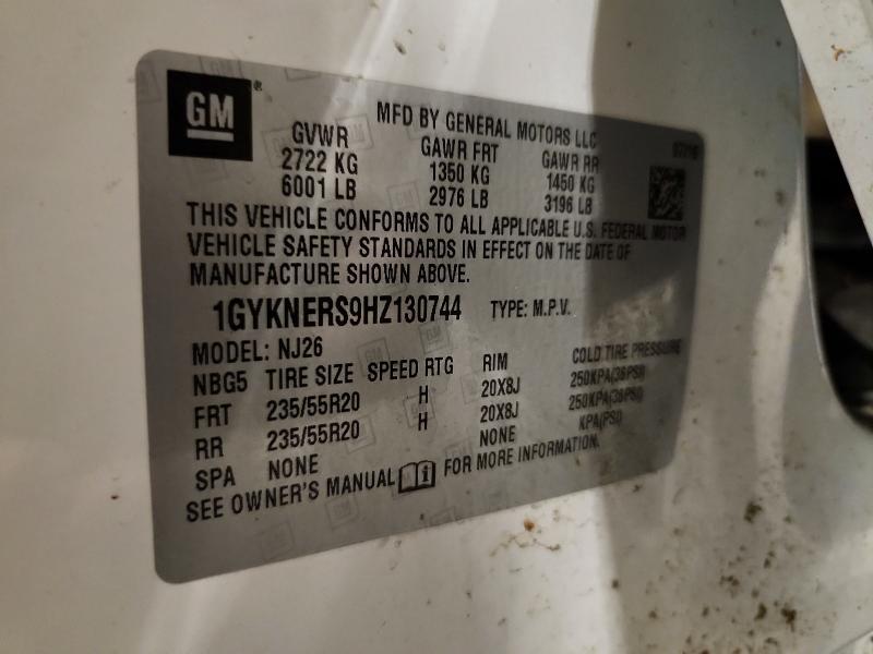 63694096 :رقم المزاد ، 1GYKNERS9HZ130744 vin ، 2017 Cadillac Xt5 مزاد بيع