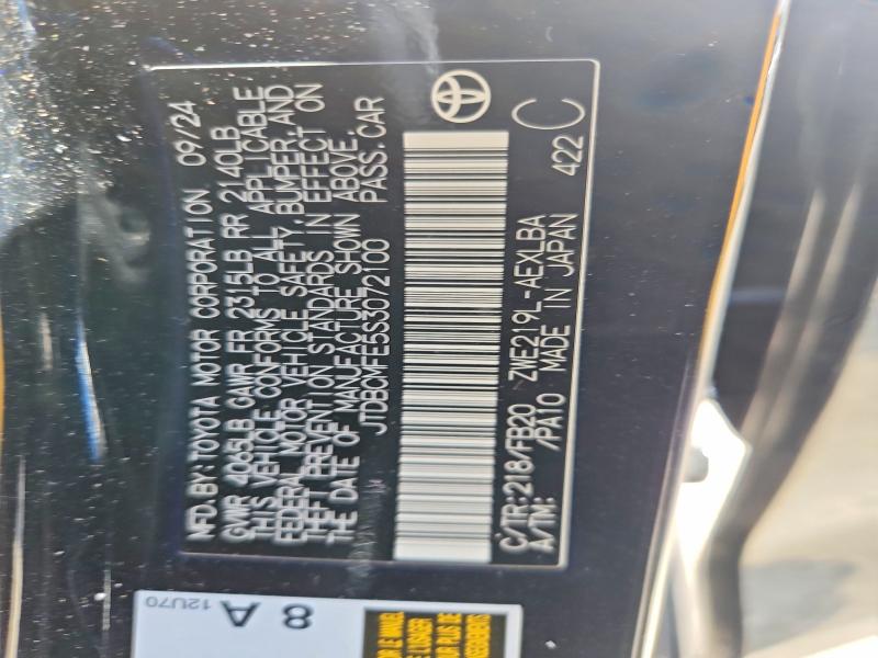 Продажа на аукционе авто 2025 Toyota Corolla Hybrid, vin: JTDBCMFE5S3072100, номер лота: 66613376