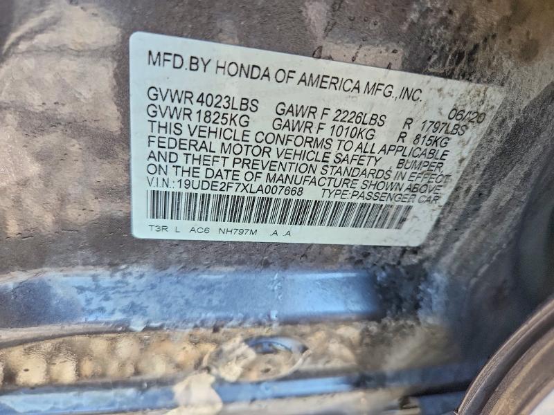 2020 Acura Ilx მანქანა იყიდება აუქციონზე, vin: 19UDE2F7ZXLA00766, აუქციონის ნომერი: 63478876