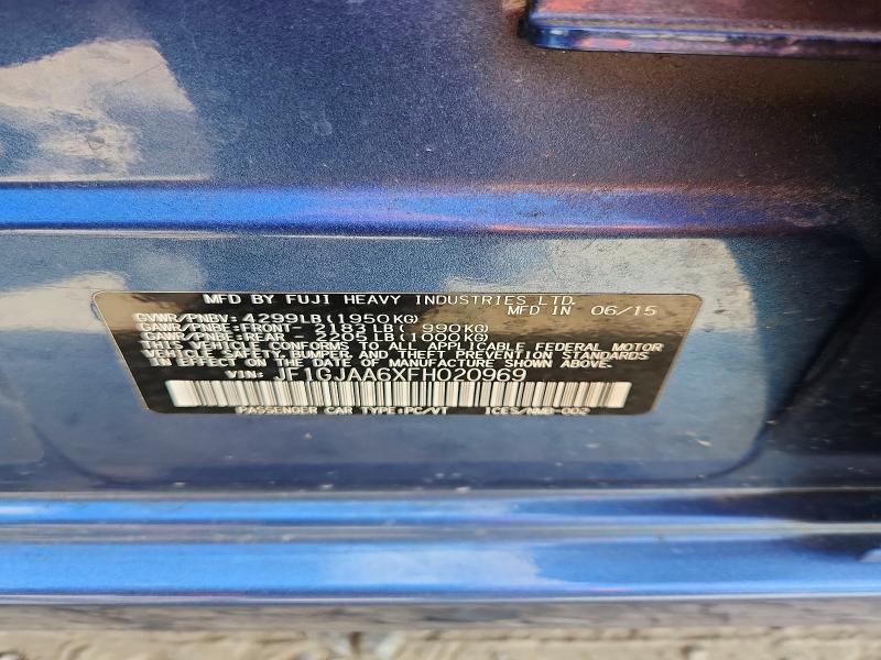Продаж на аукціоні авто 2015 Subaru Impreza, vin: JF1GJAA6XFH020969, номер лоту: 65191986