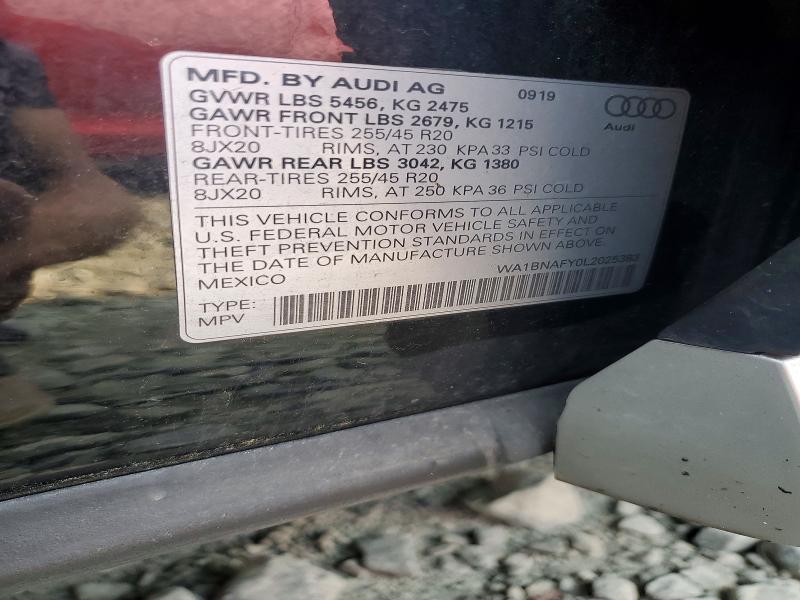 Aukcja sprzedaży 2020 Audi Q5, vin: WA1BNAFY0L2025383, numer aukcji: 64378366