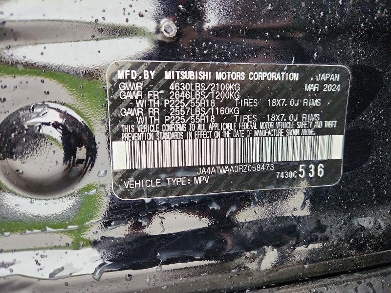 Aukcja sprzedaży 2024 Mitsubishi Eclipse Cross, vin: JA4ATWAA0RZ058473, numer aukcji: 63409086