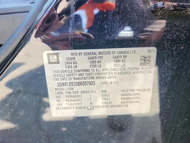 Aukcja sprzedaży 2013 Chevrolet Equinox, vin: 2GNFLEE33D6357923, numer aukcji: 66493446