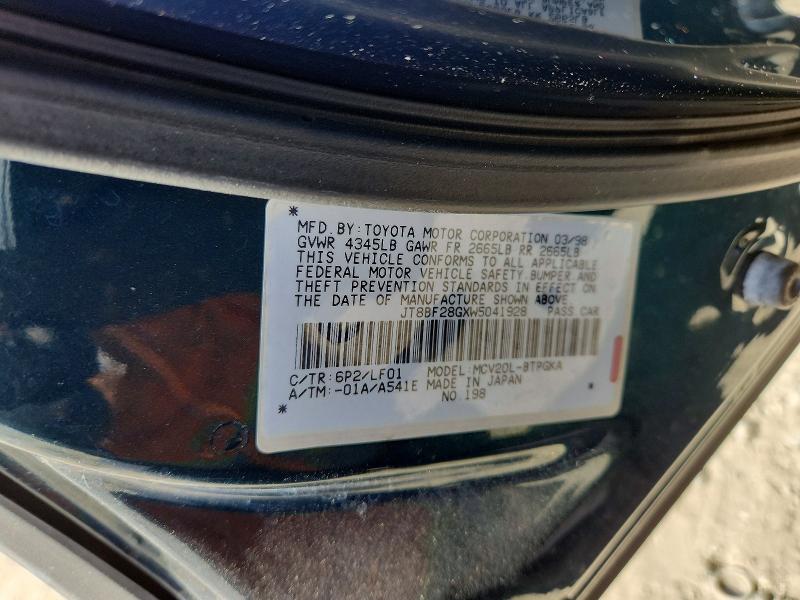 Aukcja sprzedaży 1998 Lexus Es, vin: JT8BF28GXW5041928, numer aukcji: 67410356