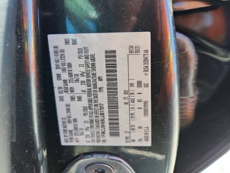 Продаж на аукціоні авто 2020 Ford Escape, vin: 1FMCU9H69LUB17017, номер лоту: 66022146