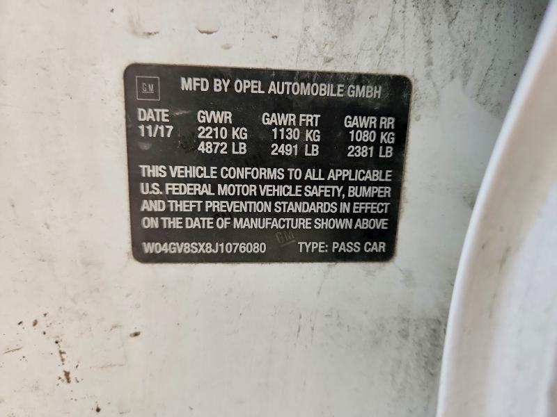 Aukcja sprzedaży 2018 Buick Regal Tourx, vin: W04GV8SX8J1076080, numer aukcji: 65919156