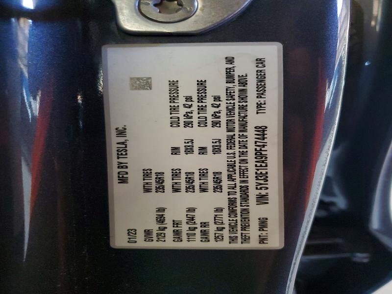 Aukcja sprzedaży 2023 Tesla Model 3, vin: 5YJ3E1EA9PF474448, numer aukcji: 65531286