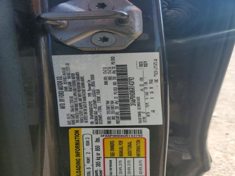 Продаж на аукціоні авто 2016 Ford Fusion, vin: 3FA6P0HD8GR143792, номер лоту: 63475796