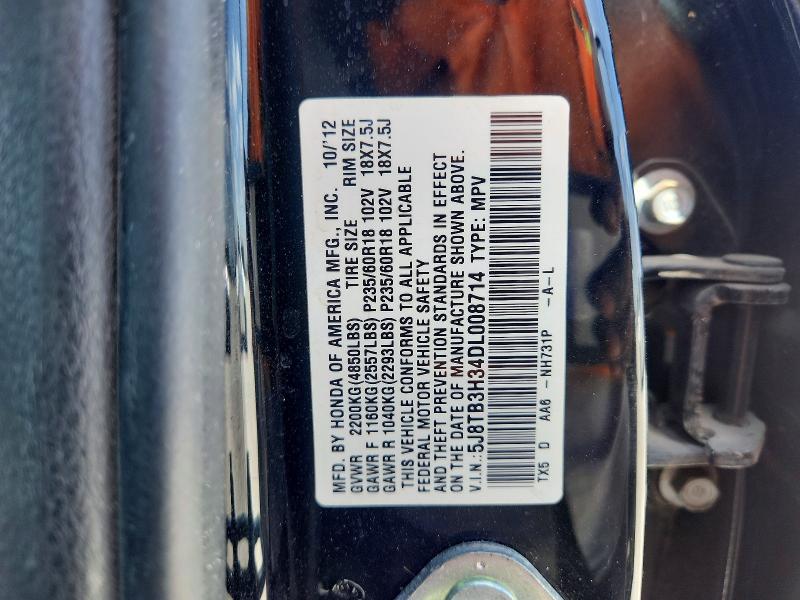 Aukcja sprzedaży 2013 Acura Rdx, vin: 5J8TB3H34DL008714, numer aukcji: 64963026
