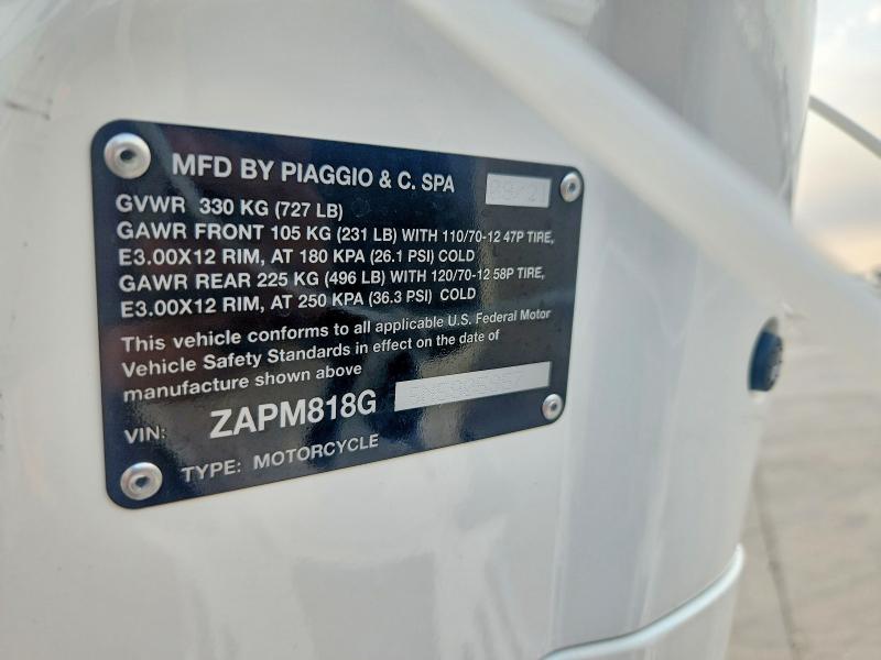 Aukcja sprzedaży 2022 Vespa Primavera/sprint, vin: ZAPM818G5N5905957, numer aukcji: 65554256