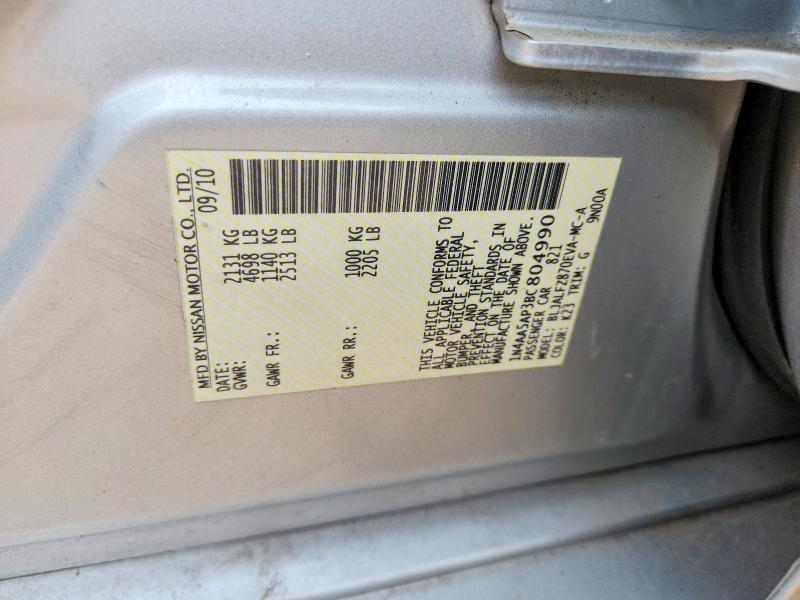 Aukcja sprzedaży 2011 Nissan Maxima, vin: 1N4AA5AP3BC804990, numer aukcji: 64578366