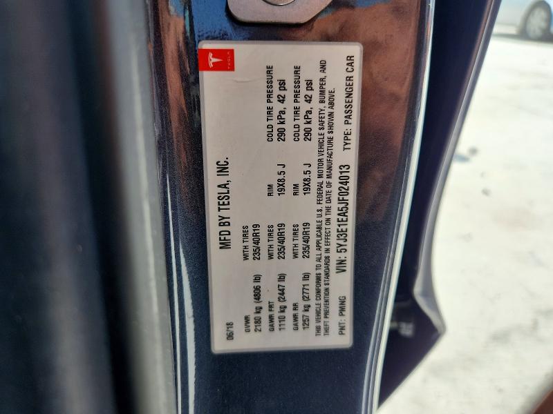 Aukcja sprzedaży 2018 Tesla Model 3, vin: 5YJ3E1EA5JF024013, numer aukcji: 64283966