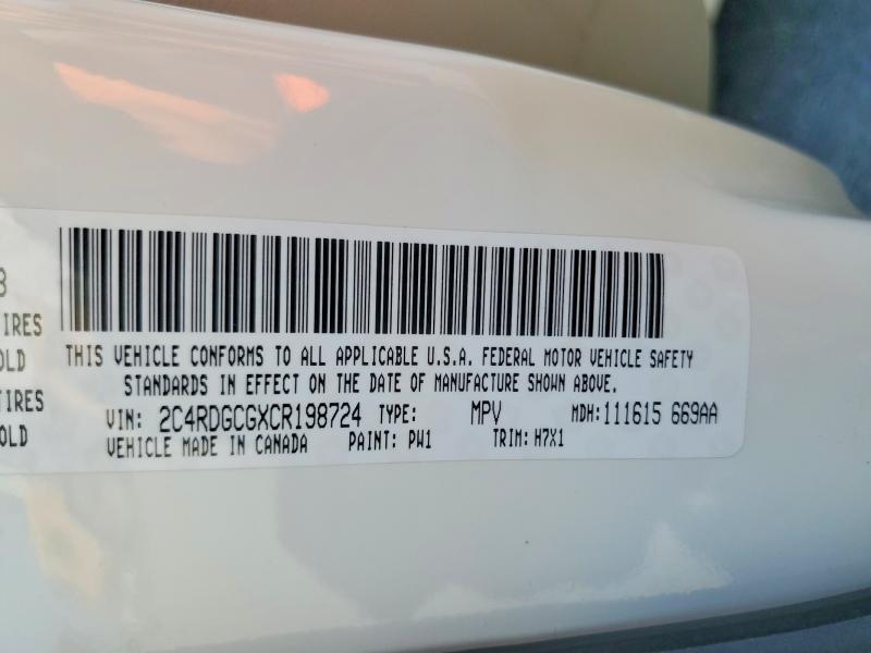 Продажа на аукционе авто 2012 Dodge Grand Caravan, vin: 2C4RDGCGXCR198724, номер лота: 64148626