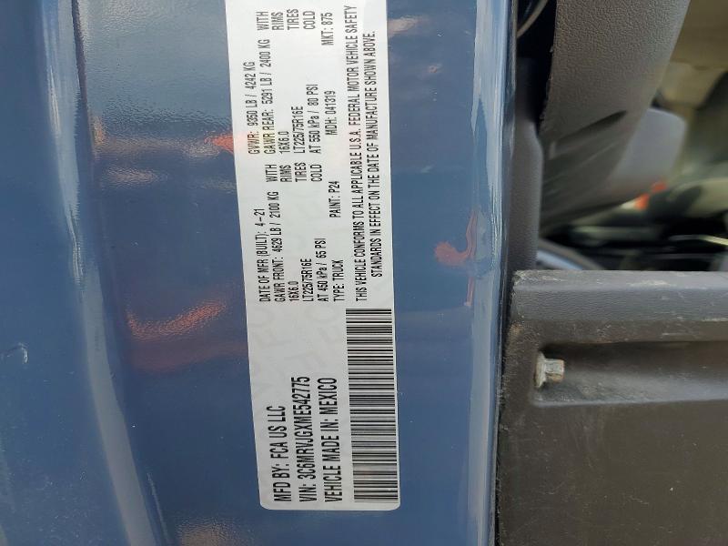 Продаж на аукціоні авто 2021 Ram Promaster 3500, vin: 3C6MRVJGXME542775, номер лоту: 65480506