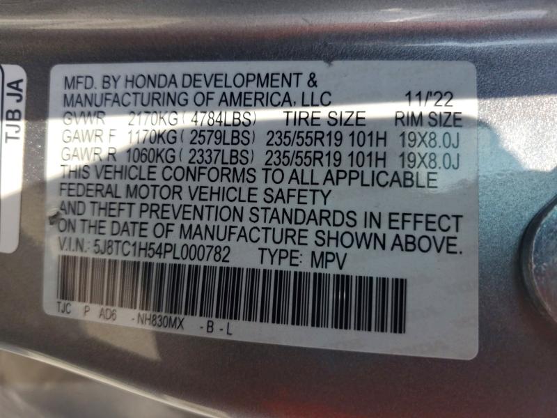 63251216 :رقم المزاد ، 5J8TC1H54PL000782 vin ، 2023 Acura Rdx مزاد بيع