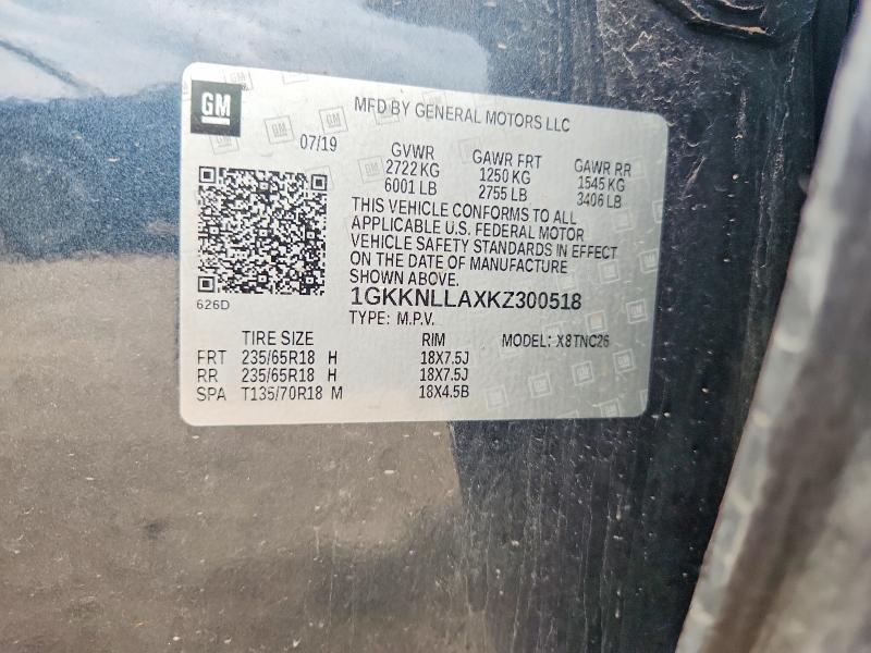 Aukcja sprzedaży 2019 Gmc Acadia, vin: 1GKKNLLAXKZ300518, numer aukcji: 63751226