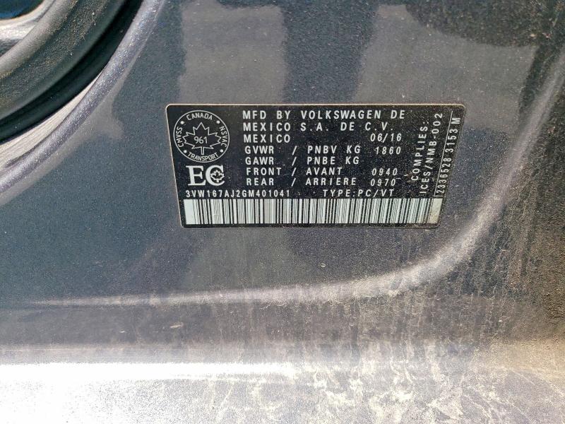 Продаж на аукціоні авто 2016 Volkswagen Jetta, vin: 3VW167AJ2GM401041, номер лоту: 64395706