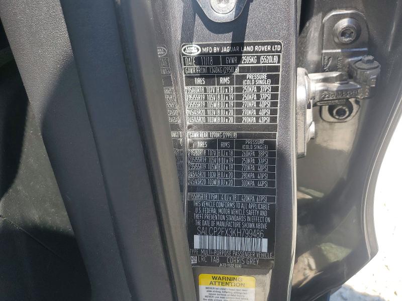 Aukcja sprzedaży 2019 Land Rover Discovery Sport, vin: SALCP2FX3KH799486, numer aukcji: 65407196