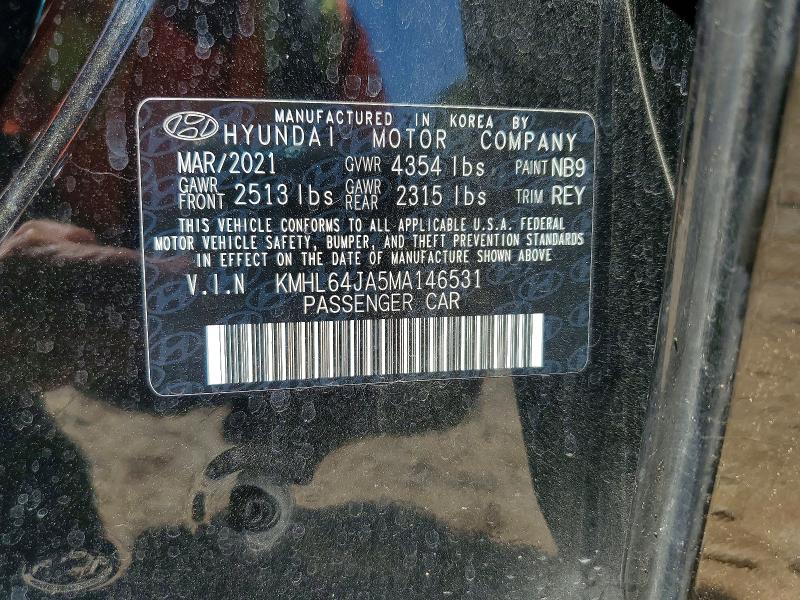 Продажа на аукционе авто 2021 Hyundai Sonata, vin: KMHL64JA5MA146531, номер лота: 65858196