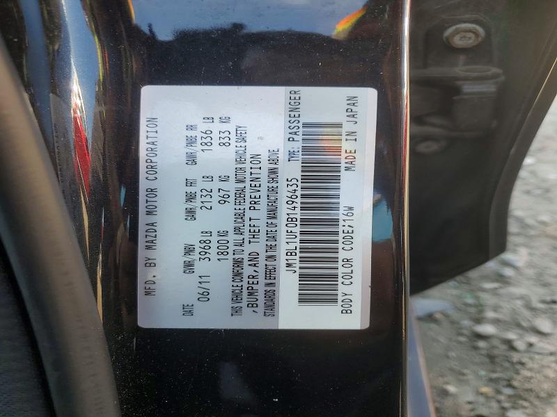 Продаж на аукціоні авто 2011 Mazda 3, vin: JM1BL1UF0B1496435, номер лоту: 65093796