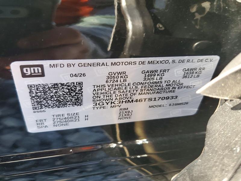 64604536 :رقم المزاد ، 3GYK3HM46TS170933 vin ، 2026 Cadillac Optiq V مزاد بيع