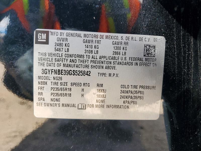 63532336 :رقم المزاد ، 3GYFNBE39GS525842 vin ، 2016 Cadillac Srx مزاد بيع