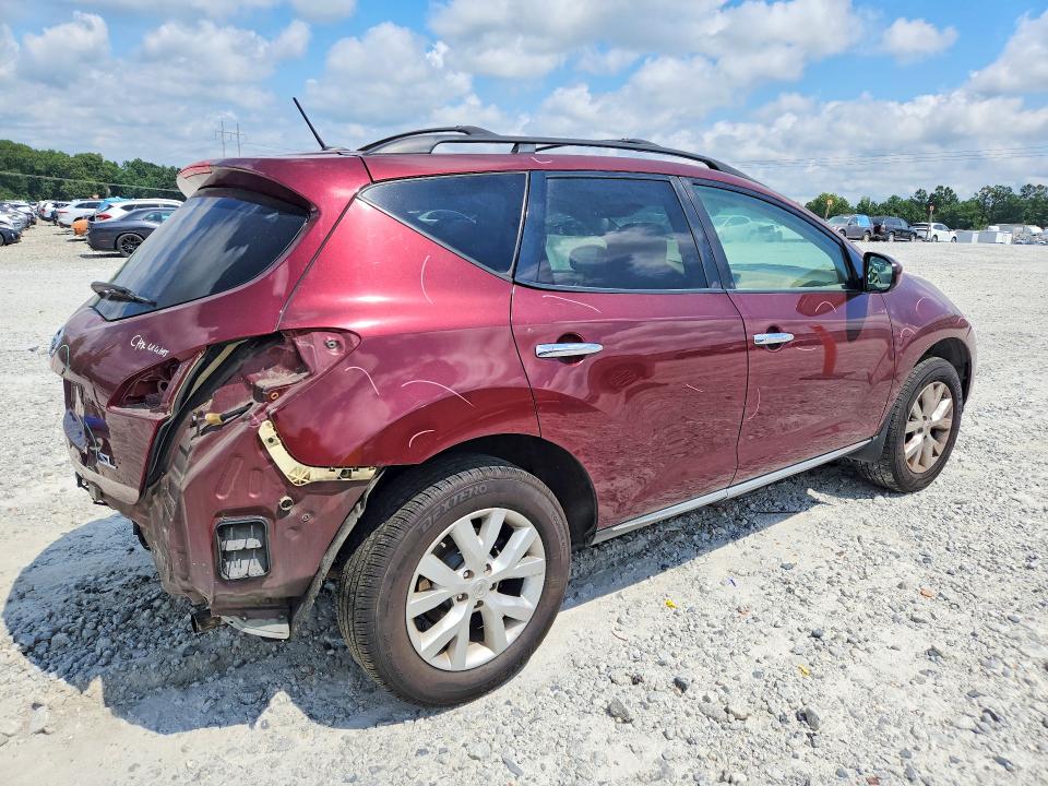 2011 Nissan Murano მანქანა იყიდება აუქციონზე, vin: JN8AZ1MU9BW062675, აუქციონის ნომერი: 63834226