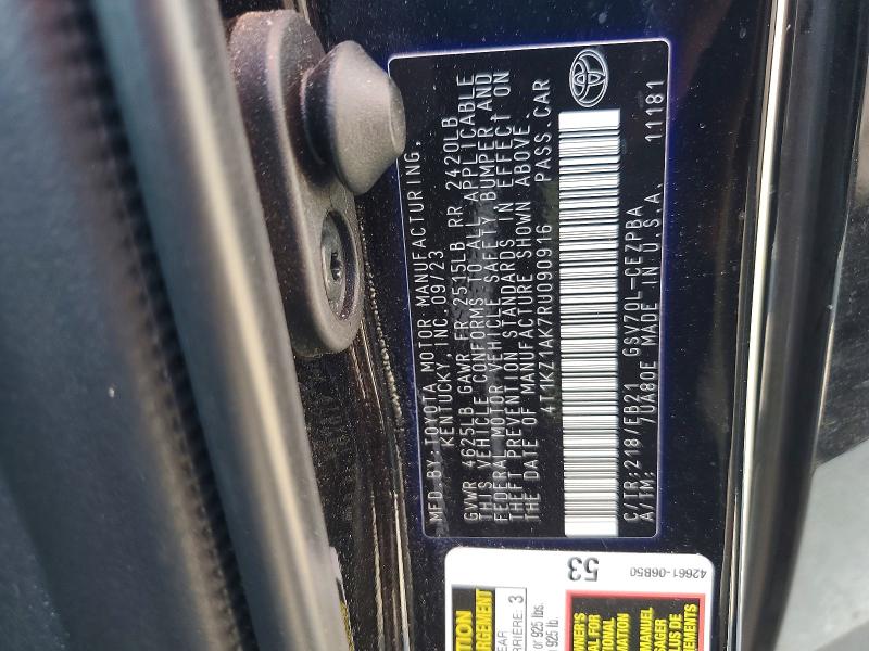 Продажа на аукционе авто 2024 Toyota Camry, vin: 4T1KZ1AK7RU090916, номер лота: 66766026