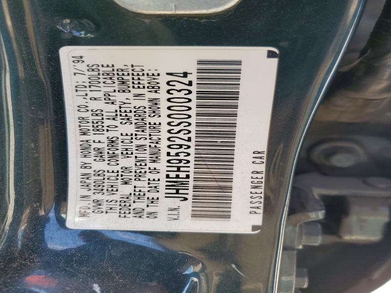 65043226 :رقم المزاد ، JHMEH9592SS000324 vin ، 1995 Honda Civic مزاد بيع